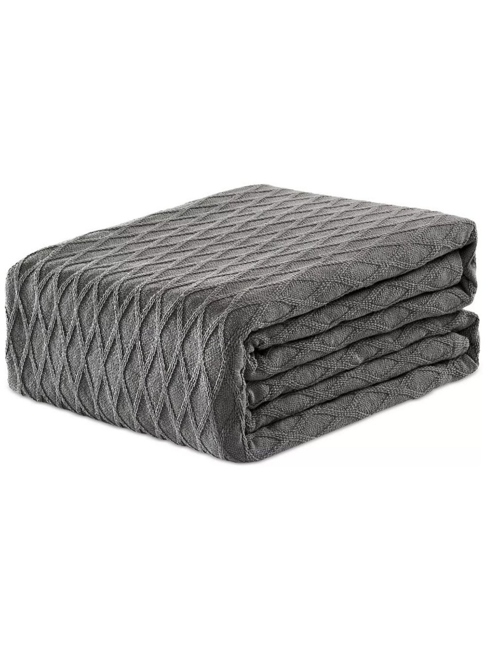 NWT Lauren Ralph Lauren Classic Cotton Blanket Charcoal Grey Size Queen